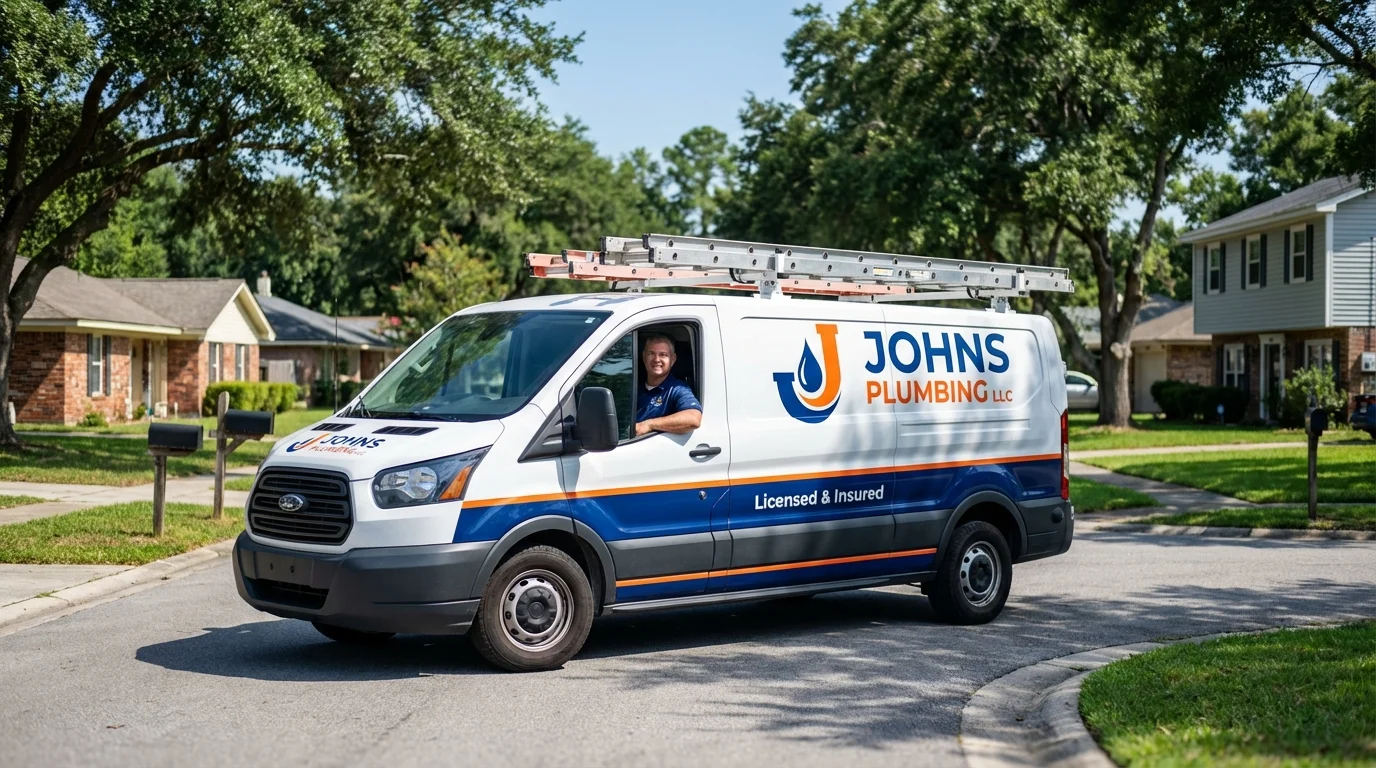 Johns Plumbing LLC service van in Cardington, OH