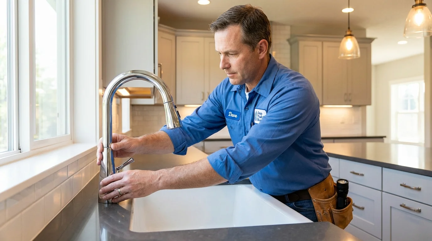 Kitchen faucet installation by Johns Plumbing LLC in Cardington